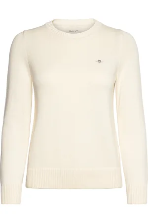 GANT Classic Cotton C-Neck Cream