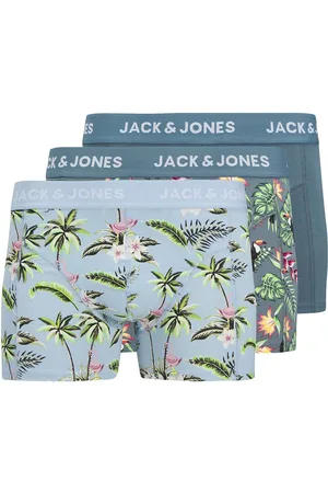 JACK & JONES Jacflower Bird Trunks 3 Pack Sn Jack & J S Blue