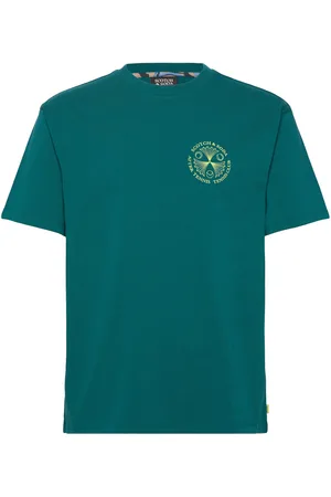 Scotch&Soda Front And Back Artwork Relaxed Fit T-Shirt Green