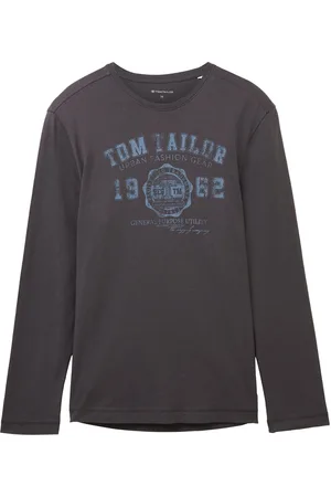 TOM TAILOR Printed Longsleeve Grey