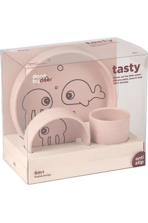 Done by Deer Silic Dinner Set Sea Friends Powder D By Deer Red