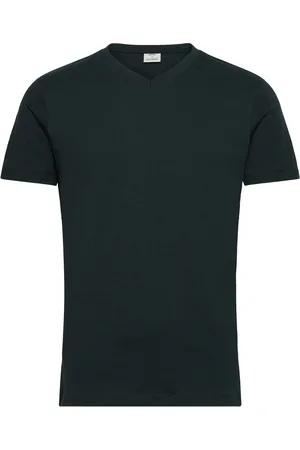 MANGO 100% Cotton Slim-Fit V-Neck T-Shirt Black