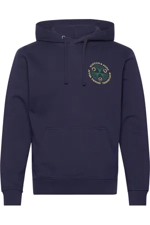Scotch&Soda Front And Back Artwork Hoodie Navy