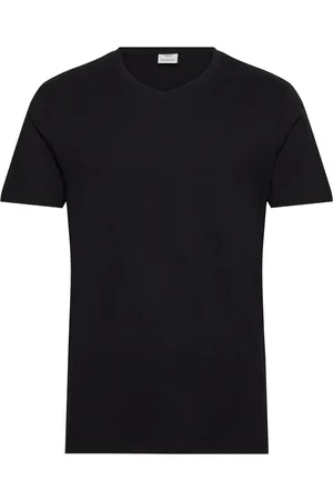 MANGO 100% Cotton Slim-Fit V-Neck T-Shirt Black