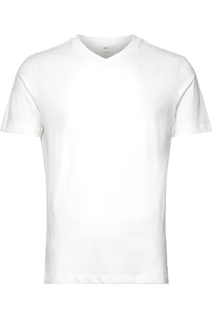 MANGO 100% Cotton Slim-Fit V-Neck T-Shirt White