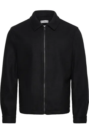 MANGO Regular-Fit Flannel Jacket Black