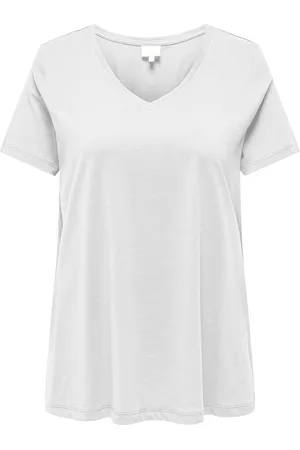 ONLY Carbonnie Life S/S V A-Shape Tee Noos White
