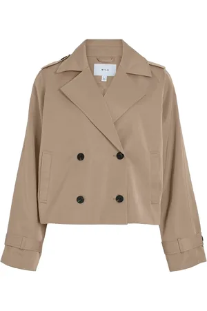 VILA Viaddison L/S Short Trenchcoat Beige