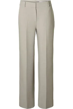 SELECTED Slfrita Mw Wide Pant Mel Noos Beige