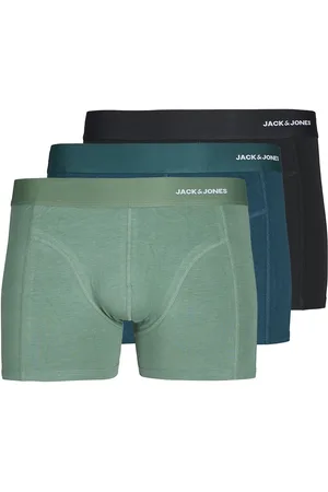 JACK & JONES Jaccrew Bamboo Trunks 3 Pack Sn Jack & J S Green