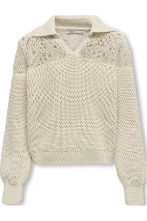 ONLY Kogmeryl Life Ls Polo Neck Knt Beige