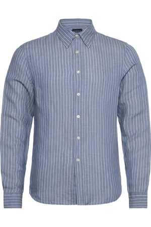 Lexington Classic Hemp Striped Shirt Blue