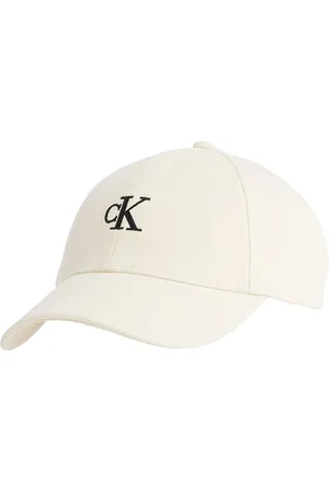 Calvin Klein Monogram Embroidery Baseball Cap White