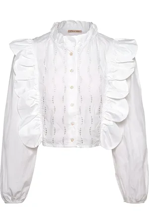 Stella Nova Blouse With Scallops And Embroideri White