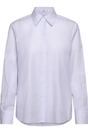 MANGO Regular Cotton Lyocell-Blend Shirt Blue