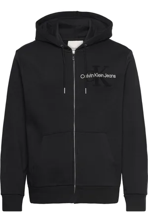 Calvin Klein Ls Mono Archive Fleece Fz Hoodie Black