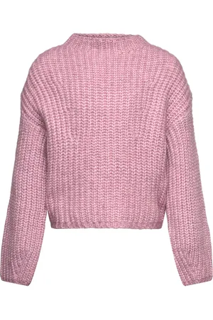 MANGO Chunky-Knit Sweater Pink