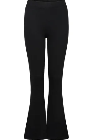 MANGO Flared Leggings Black
