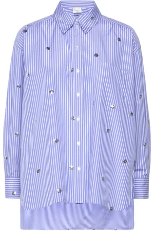 Dante 6 Que Over D Stripe Shirt Blue