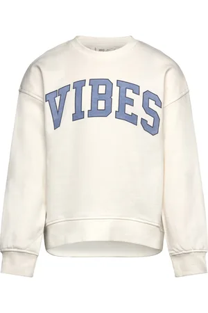 MANGO Printed Message Sweatshirt White