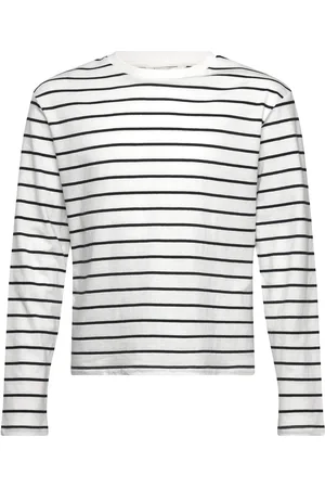 MANGO 100% Cotton Striped T-Shirt White