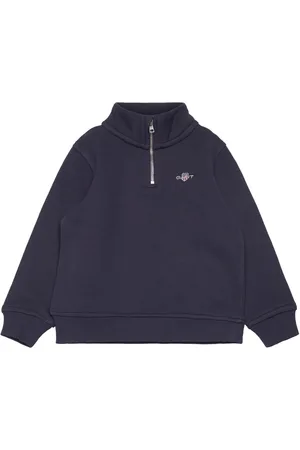 GANT Shield Half Zip Sweat Blue