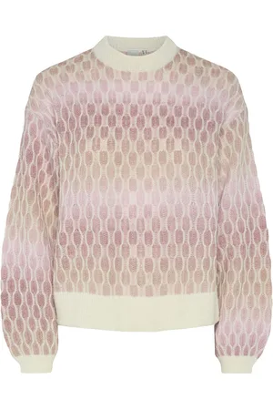 Y.A.S Space Ls Knit Pullover Pink
