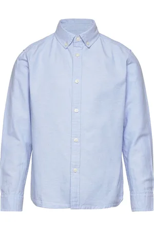 MANGO 100% Cotton Oxford Shirt Blue