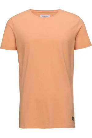 Lindbergh Mouliné O-Neck Tee S/S Orange