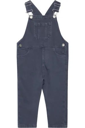 MANGO Long Denim Dungarees Navy
