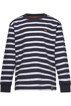 Mads Norgaard Cotton Jersey Stripe Carlito Tee Ls Navy