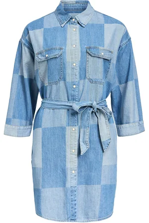 Object Objfrancey Lo 2/4 Dnm Shirt Dres 137 Blue