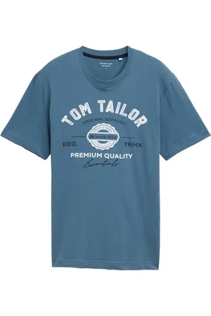 TOM TAILOR T-Shirt With Logo Print Blue