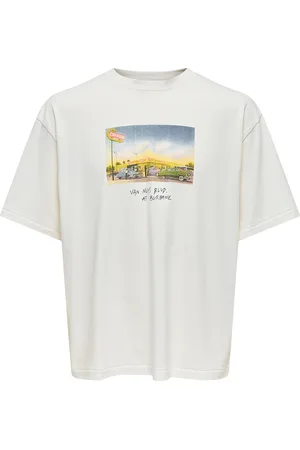 Only & Sons Onsdevin Ovz Washed Ss Tee Vd White