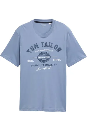 TOM TAILOR T-Shirt With Logo Print Blue