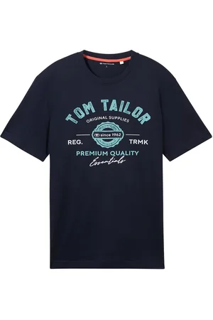 TOM TAILOR T-Shirt With Logo Print Navy