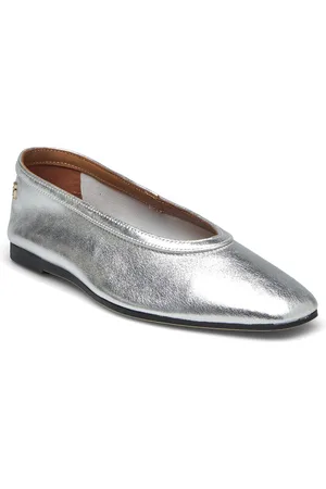 Tommy Hilfiger Soft Metal Lthr Ballerina No Bow Silver