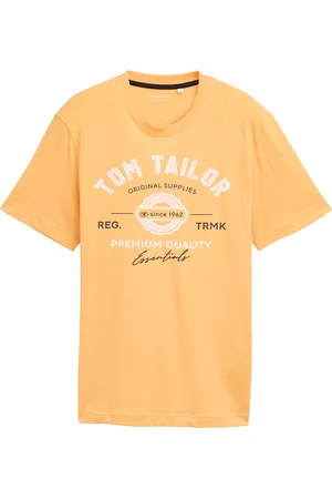 TOM TAILOR T-Shirt With Logo Print Orange