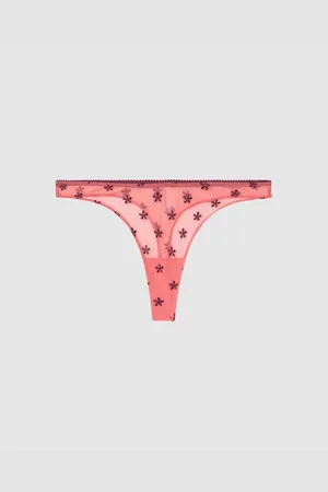 Understatement Mesh Thong Coral