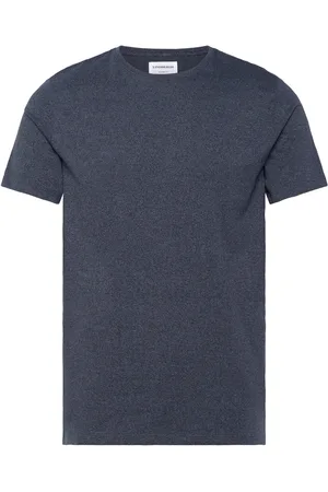 Lindbergh Mouliné O-Neck Tee S/S Navy