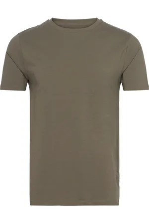 Lindbergh Mens Stretch Crew Neck Tee S/S Khaki