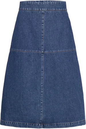 Mads Norgaard Denim Lunar Skirt Blue