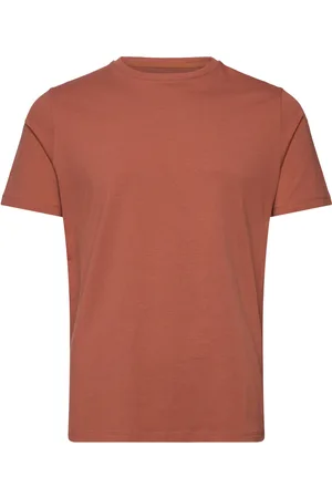 Lindbergh Mens Stretch Crew Neck Tee S/S Brown