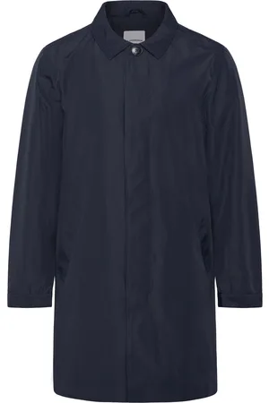 Lindbergh Mac Coat With Detachable Collar Navy
