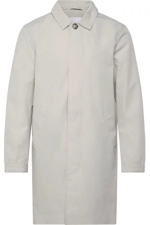 Lindbergh Mac Coat With Detachable Collar Grey