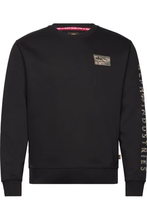 Alpha Industries Camo Sleeve Crewneck Black