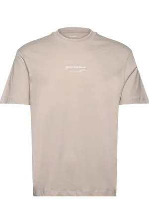 TOM TAILOR Relaxed Printed T-Shirt Beige
