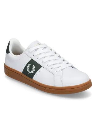Fred Perry B721 Lthr Perf/Branded White