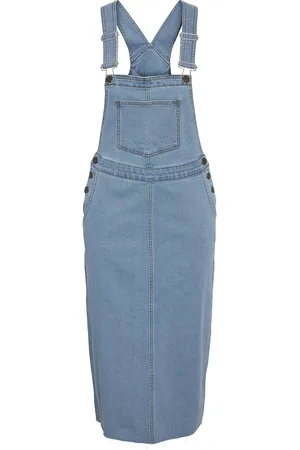 Noisy May Nmsia Midi Dungaree Short Dress Vi494Lb Blue
