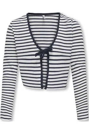 ONLY Kognella Striped L/S Cardigan Jrs White